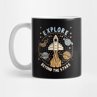 Explore Beyond the Stars, Rocket Ship Mug